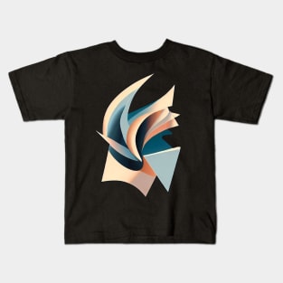 Modern Abstract | Windmill fire | Pink, Blue, and Orange Kids T-Shirt